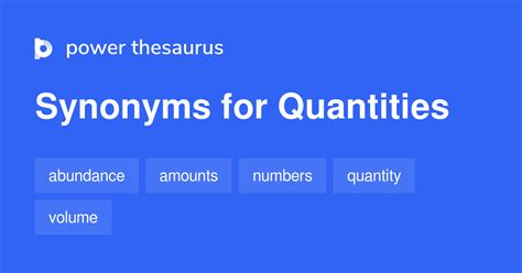 quantity thesaurus